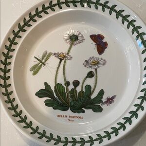 Portmeirion Botanic Garden Dessert Plate - Green and White